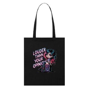 Plus fort que votre opinion – Déclaration punk et gothique - Tote bag bio Stanley/Stella - noir - Devant
