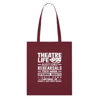 Musical Lover Théâtre Vie Rideau Levé - Tote bag bio Stanley/Stella - bordeaux - Devant