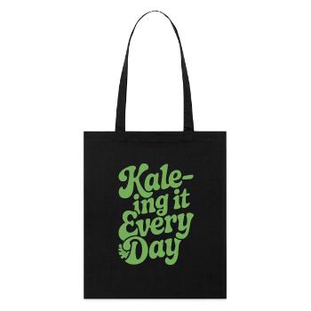 Vegan Vegetarier Kale-ing It Jeden Tag - Stanley/Stella Bio-Stoffbeutel - Schwarz - Vorne