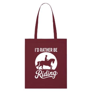 Horses Saying Equestrian Sports Funny Horse Gift - Stanley/Stella Organic Tote Bag - burgundy - Front
