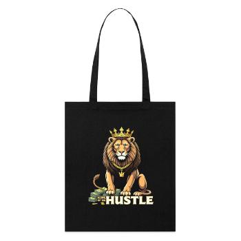 Hustle King – Lion Lion Winners & Movers & Shakers - Stanley/Stella Organic Tote Bag - black - Front