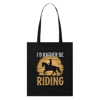Horses Saying Equestrian Sports Funny Horse Gift - Stanley/Stella Organic Tote Bag - black - Front