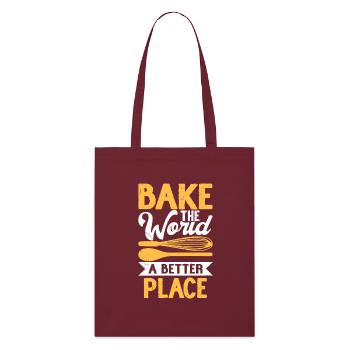 Bake - Stanley/Stella Organic Tote Bag - burgundy - Front