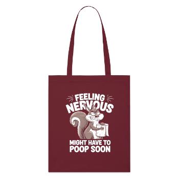 Intestin irritable Syndrom Écureuil Caca Humour - Tote bag bio Stanley/Stella - bordeaux - Devant