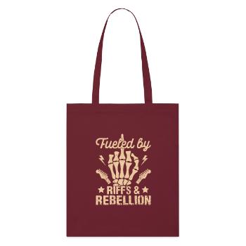 Rock and roll - Tote bag bio Stanley/Stella - bordeaux - Devant