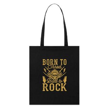 Rock and roll - Tote bag bio Stanley/Stella - noir - Devant