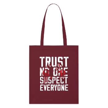 Murder Mystery Dinner Fun Night - Stanley/Stella Organic Tote Bag - burgundy - Front