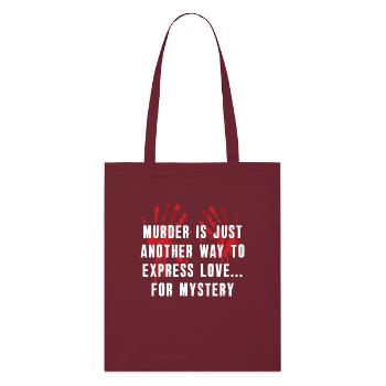 Murder Mystery Dinner Fun Night - Stanley/Stella Organic Tote Bag - burgundy - Front