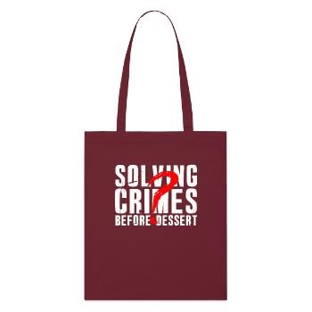 Murder Mystery Dinner Fun Night - Stanley/Stella Organic Tote Bag - burgundy - Front