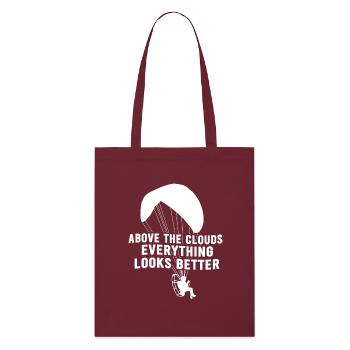 Au-dessus des nuages, tout semble mieux - Tote bag bio Stanley/Stella - bordeaux - Devant