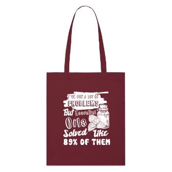 Essential Oil Funny Essential - Stanley/Stella Organic Tote Bag - burgundy - Front