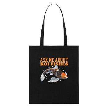 Poissons Koi Koi Nishikigoi Cadeaux - Tote bag bio Stanley/Stella - noir - Devant