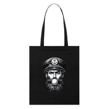 Bulle de la mer du Nord Capitaine Marin - Tote bag bio Stanley/Stella - noir - Devant