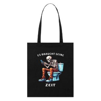 SKELETON TOILET SMARTPHONE - Stanley/Stella Organic Tote Bag - black - Front