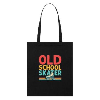 Oldschool Skater Skating Roller Derby - Stanley/Stella Organic Tote Bag - black - Front