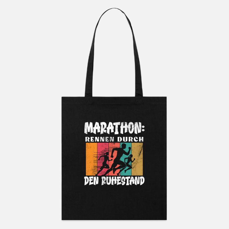 Rentner MARATHON RENNEN DURCH DEN RUHESTAND Lustig - Stanley/Stella Bio-Stoffbeutel - Schwarz