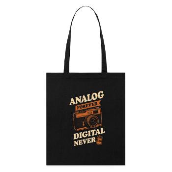 Retro Camera Club Analog Photography Film Roll - Stanley/Stella Organic Tote Bag - black - Front