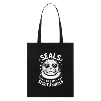 Seal Saying Seal Funny Seal Gift - Stanley/Stella Organic Tote Bag - black - Front