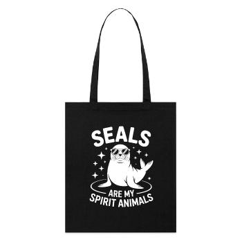 Seal Saying Seal Funny Seal Gift - Stanley/Stella Organic Tote Bag - black - Front