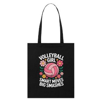 Volleyball Spruch Lustiges Volleyball Geschenk - Stanley/Stella Bio-Stoffbeutel - Schwarz - Vorne