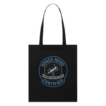 Weltraum-nerd-design Galaxien-erkunder Kosmischer - Stanley/Stella Bio-Stoffbeutel - Schwarz - Vorne