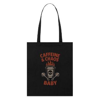 Métal Maman Vie Rock And Roll Mère Crâne Roses - Tote bag bio Stanley/Stella - noir - Devant