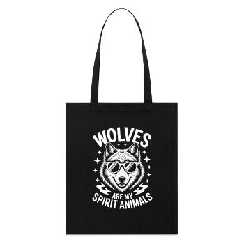 Wolf Saying, Wolves Sayings, Funny Wolf Gift - Stanley/Stella Organic Tote Bag - black - Front
