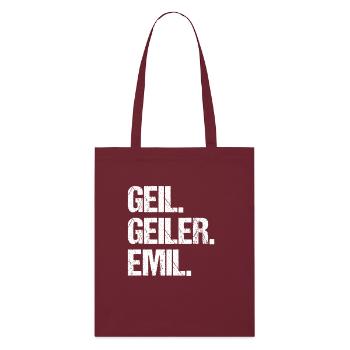 Emil - Stanley/Stella Bio-Stoffbeutel - Burgunderrot - Vorne