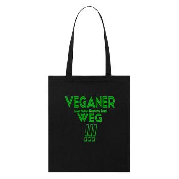 Veganer...WEG - Stanley/Stella Bio-Stoffbeutel - Schwarz - Vorne