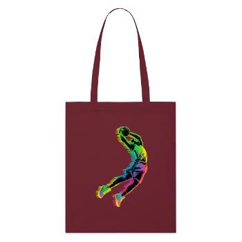 Basketball dunk - Stanley/Stella Organic Tote Bag - burgundy - Front