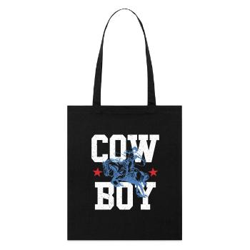 Cow-boy - Tote bag bio Stanley/Stella - noir - Devant