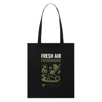 Crèche Papa Paternité Fierté - Tote bag bio Stanley/Stella - noir - Devant