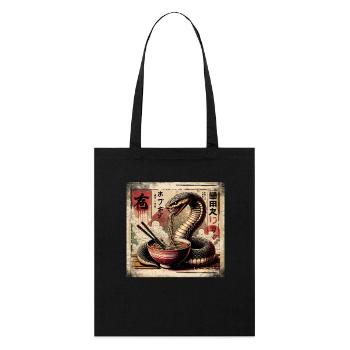 Ramen Snake Japon Grunge Poster Style - Tote bag bio Stanley/Stella - noir - Devant