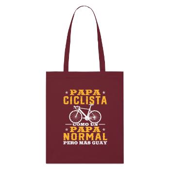 Fahrrad Fahrrad Papa Radfahrer Coolster Spaß - Stanley/Stella Bio-Stoffbeutel - Burgunderrot - Vorne