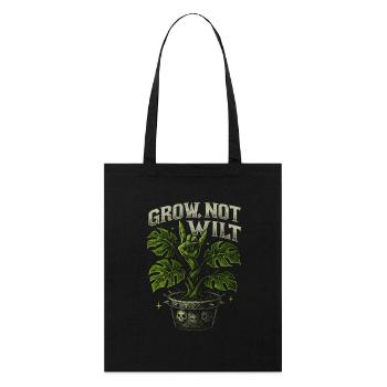 Cires, pas de roche végétale flétrie - Tote bag bio Stanley/Stella - noir - Devant