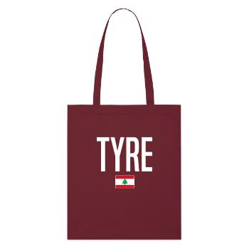 Tyre Lebanon - Stanley/Stella Organic Tote Bag - burgundy - Front