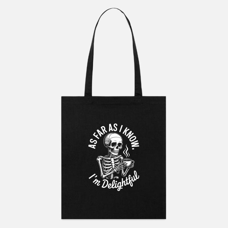 As far as I know I'm delightful! Sarkasmus - Stanley/Stella Bio-Stoffbeutel - Schwarz