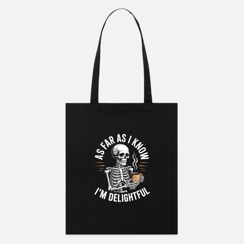 As far as I know I'm delightful! Sarkasmus - Stanley/Stella Bio-Stoffbeutel - Schwarz