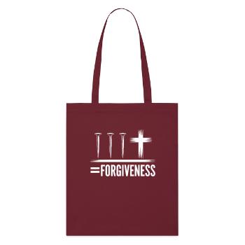 3 clous croix symbole pardon chrétien - Tote bag bio Stanley/Stella - bordeaux - Devant