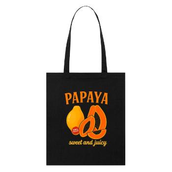 Ripe and Juicy Papaya – Tropical Fruit Fun - Stanley/Stella Organic Tote Bag - black - Front