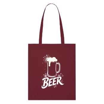 Chope à bière - Tote bag bio Stanley/Stella - bordeaux - Devant