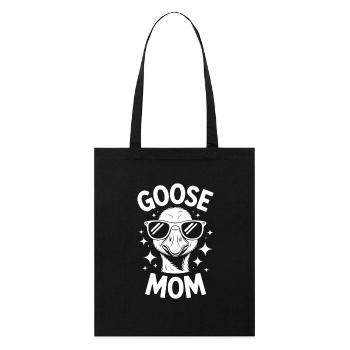 Gans Spruch Mama Gänse Lustiges Gans Geschenk - Stanley/Stella Bio-Stoffbeutel - Schwarz - Vorne