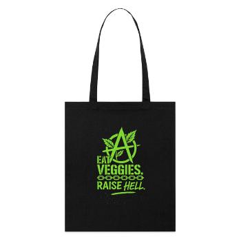 Vegan Punk Rebell Vegan Vegan Anarchist Vegan - Stanley/Stella Bio-Stoffbeutel - Schwarz - Vorne