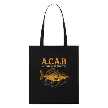 Toutes les carpes sont belles – carpe - Tote bag bio Stanley/Stella - noir - Devant