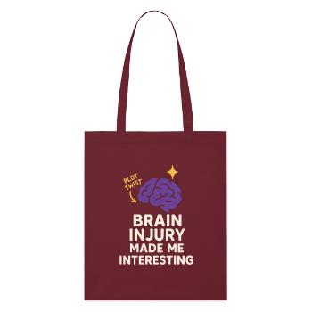 Hirnverletzungsüberlebender Neuro-resiliente - Stanley/Stella Bio-Stoffbeutel - Burgunderrot - Vorne