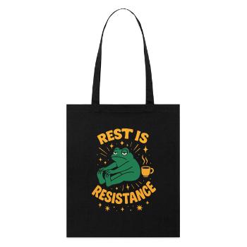 Calmness is resistance mindfulness affirmation - Stanley/Stella Organic Tote Bag - black - Front