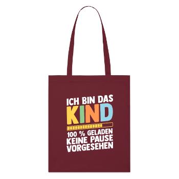 Fille Fils - Tote bag bio Stanley/Stella - bordeaux - Devant