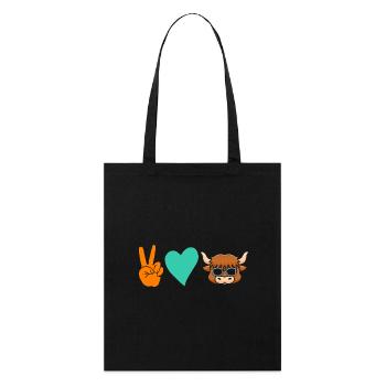 Bovins de buffle Bœufs - Tote bag bio Stanley/Stella - noir - Devant