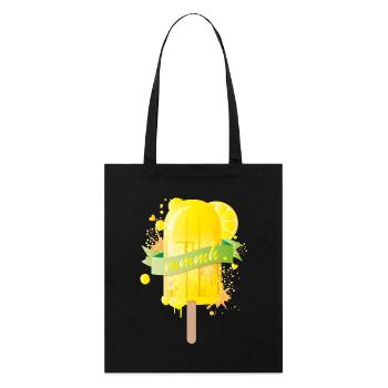 Lemon yellow delicious ice cream in graffiti style - Stanley/Stella Organic Tote Bag - black - Front