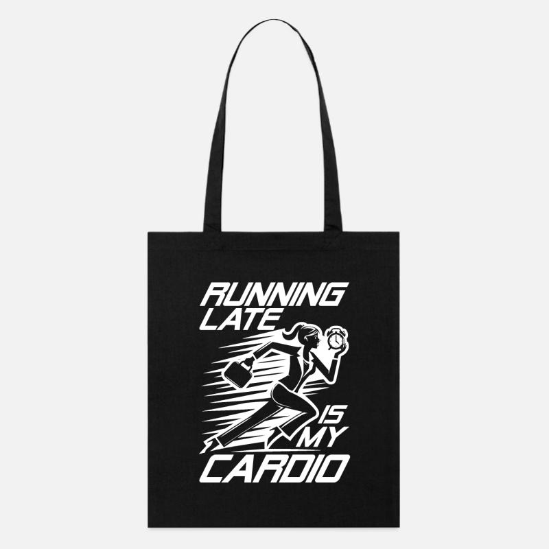 Spät laufen ist mein Cardio - Stanley/Stella Bio-Stoffbeutel - Schwarz